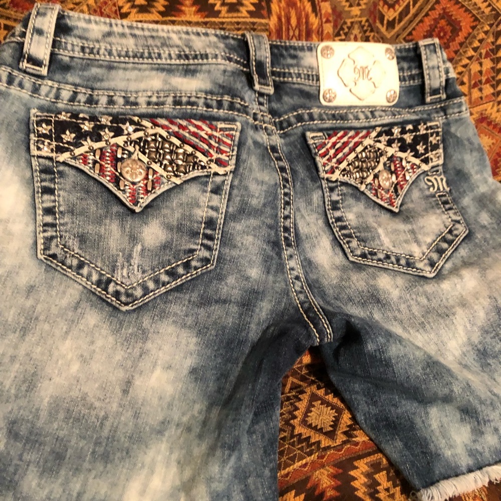 Miss me American flag Jean shorts